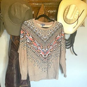 Democracy Aztec and leopard print sweatshirt. Size medium, worn twice! Brand new
